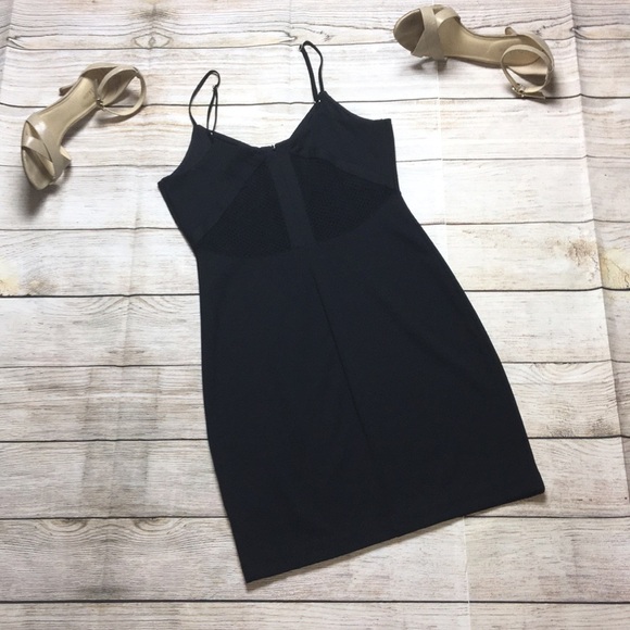 VICTORIA’S SECRET Black Mini Dress w/Mesh Cutouts S - Picture 5 of 8